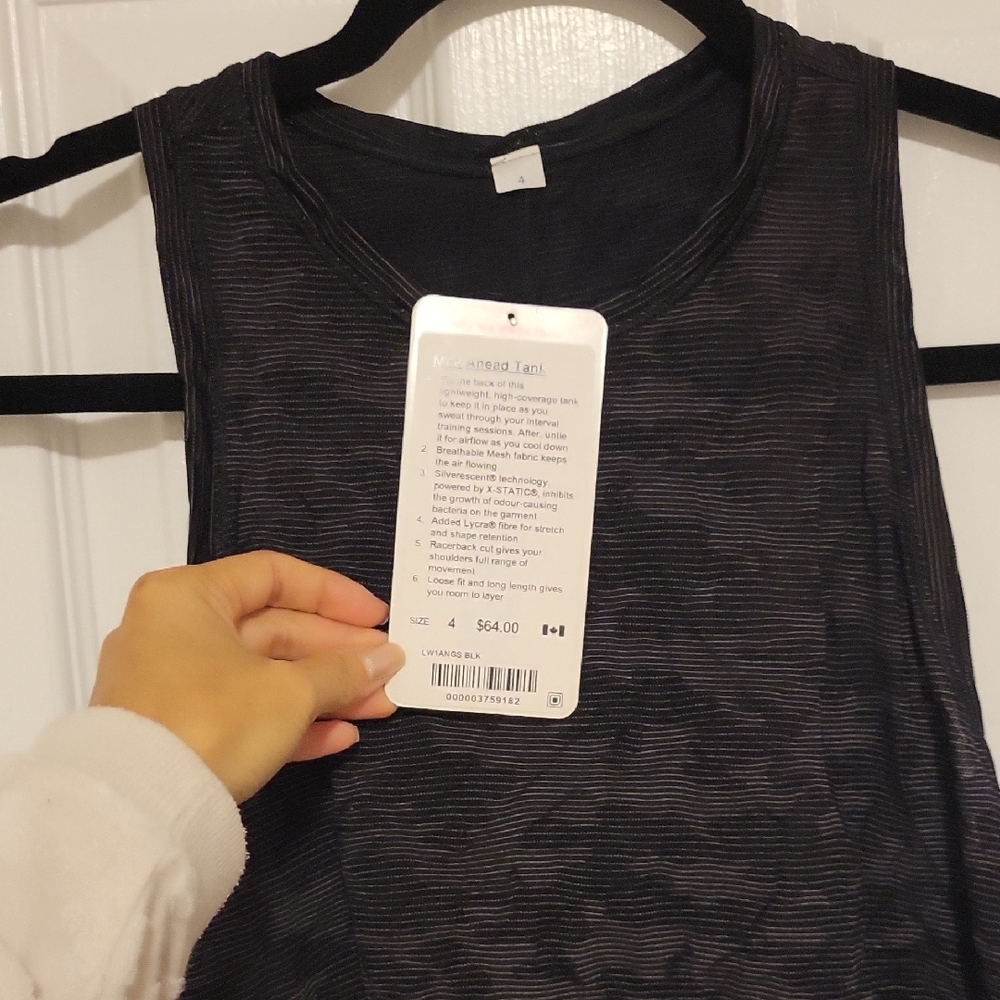 LULULEMON Miles Ahead Black camo tank top